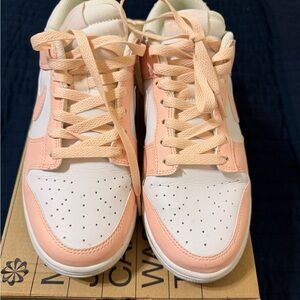 Nike Women's Coral and White Sneakers